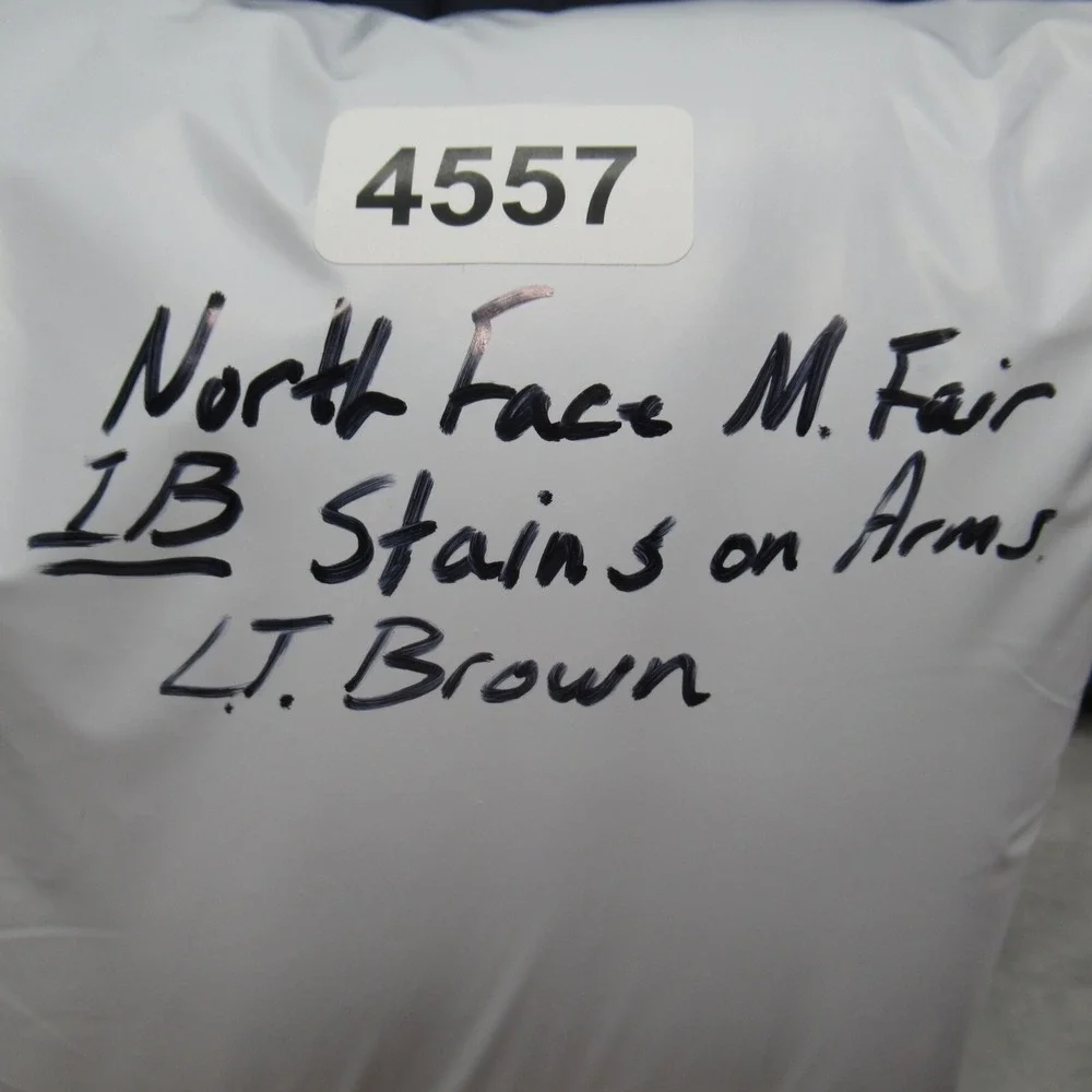 The North Face Jacket Men Large Brown Wool Shoulder Pockets Full Zip Outdoor *